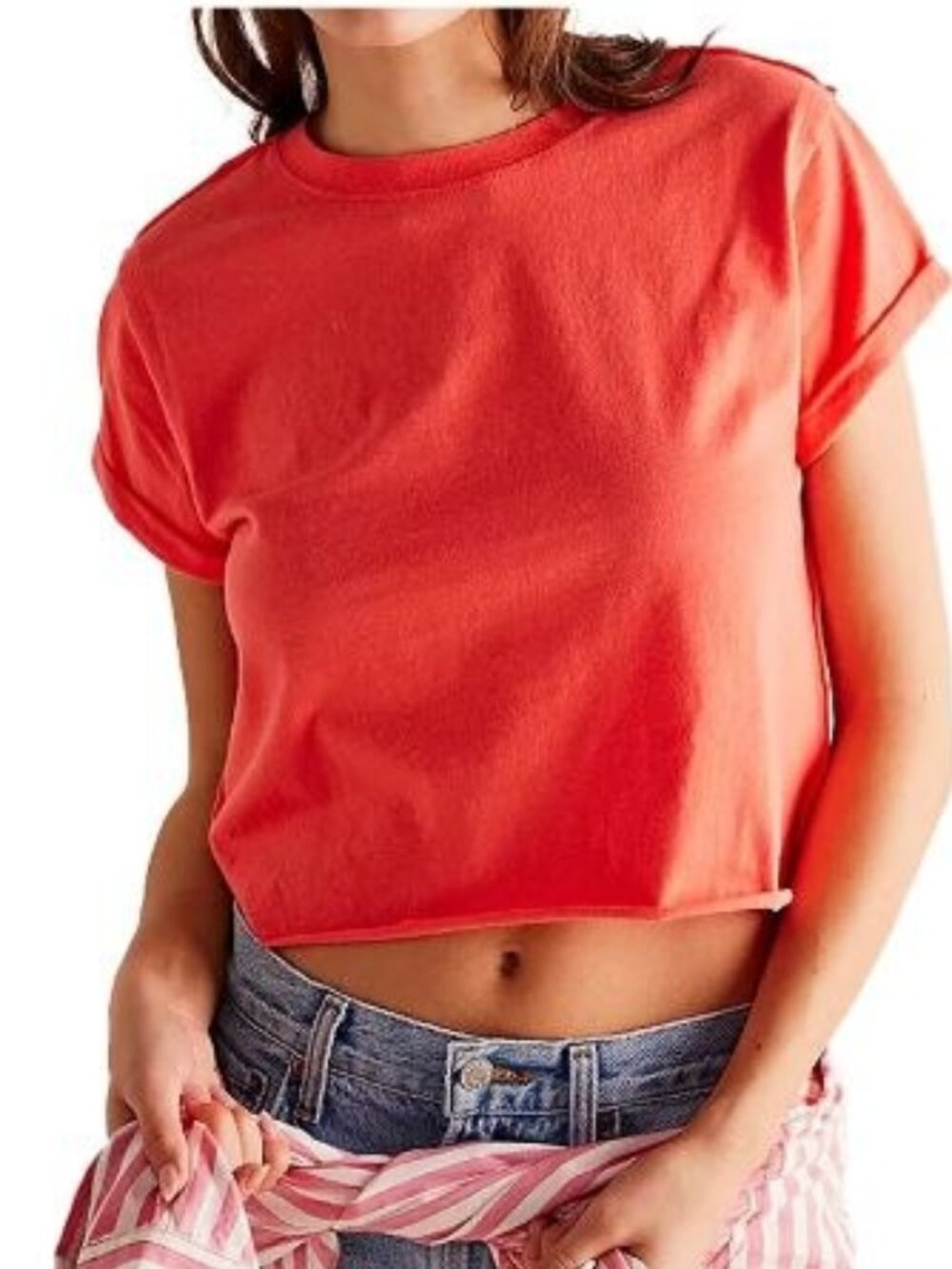 $38 Free People × We The Free Women's The Perfect Tee Radiant Watermelon Size S